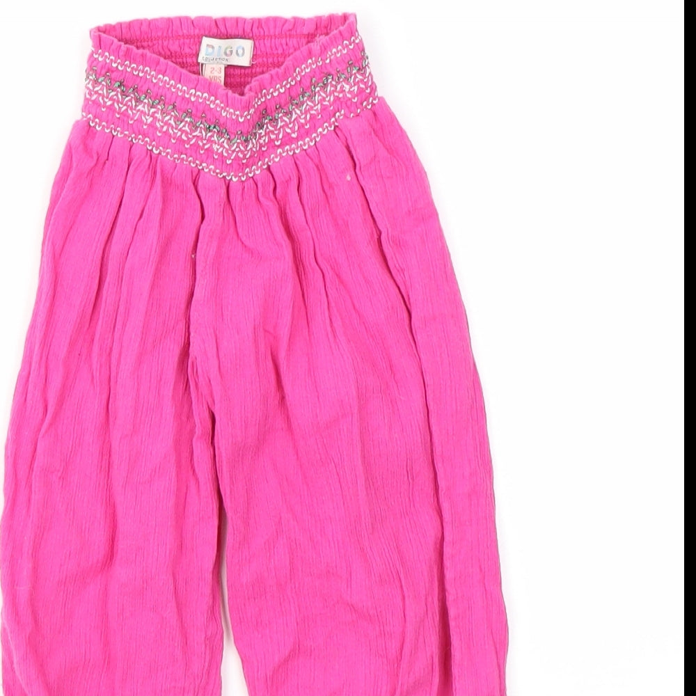 Indigo Girls Pink   Jogger Trousers Size 2-3 Years