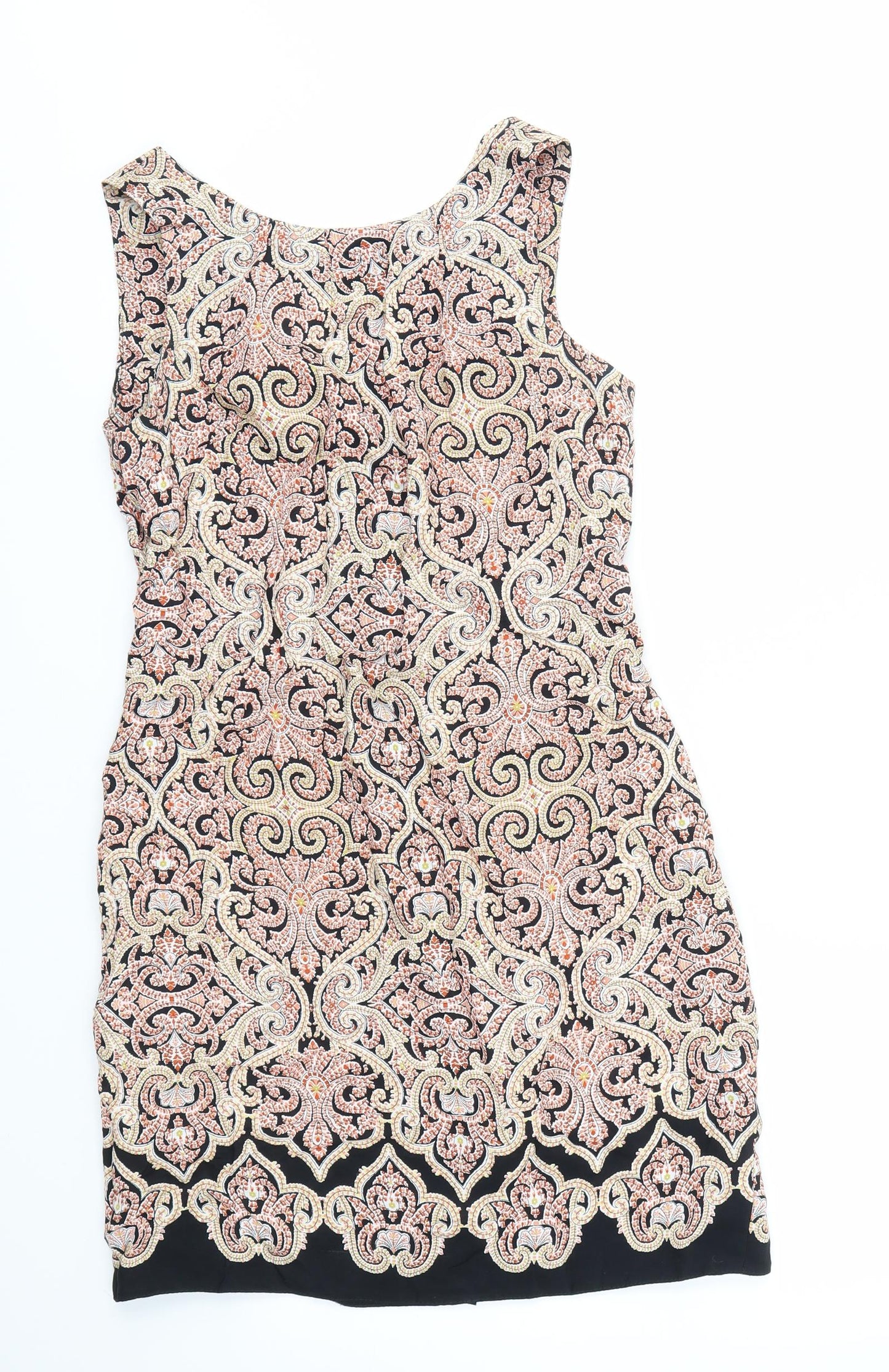 Dorothy Perkins Womens Multicoloured Geometric  Fit & Flare  Size 10