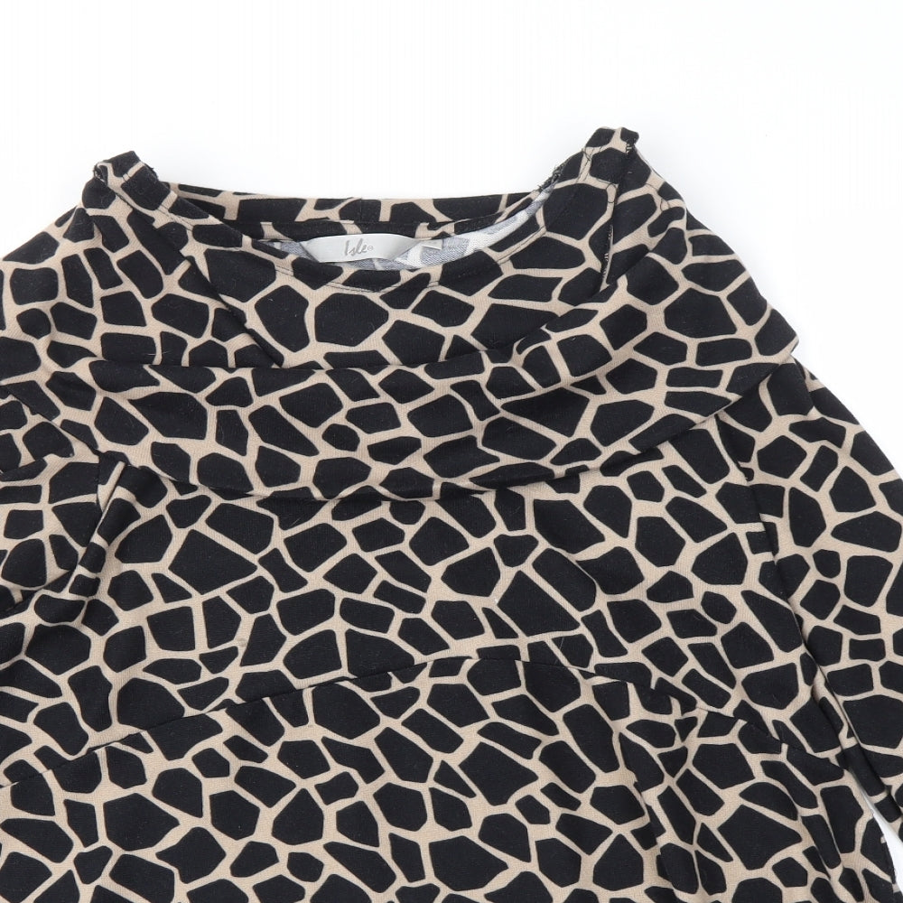 ISLE  Womens Multicoloured Animal Print  Pullover Jumper Size 12