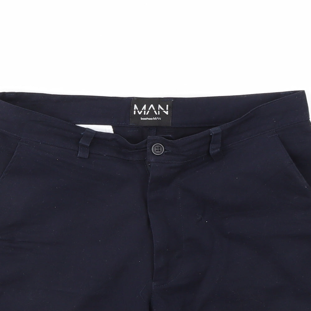 MAN BOOHOO Mens Blue   Chino Shorts Size 30