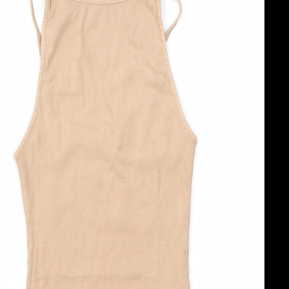 Zara Womens Beige   Bodysuit One-Piece Size S