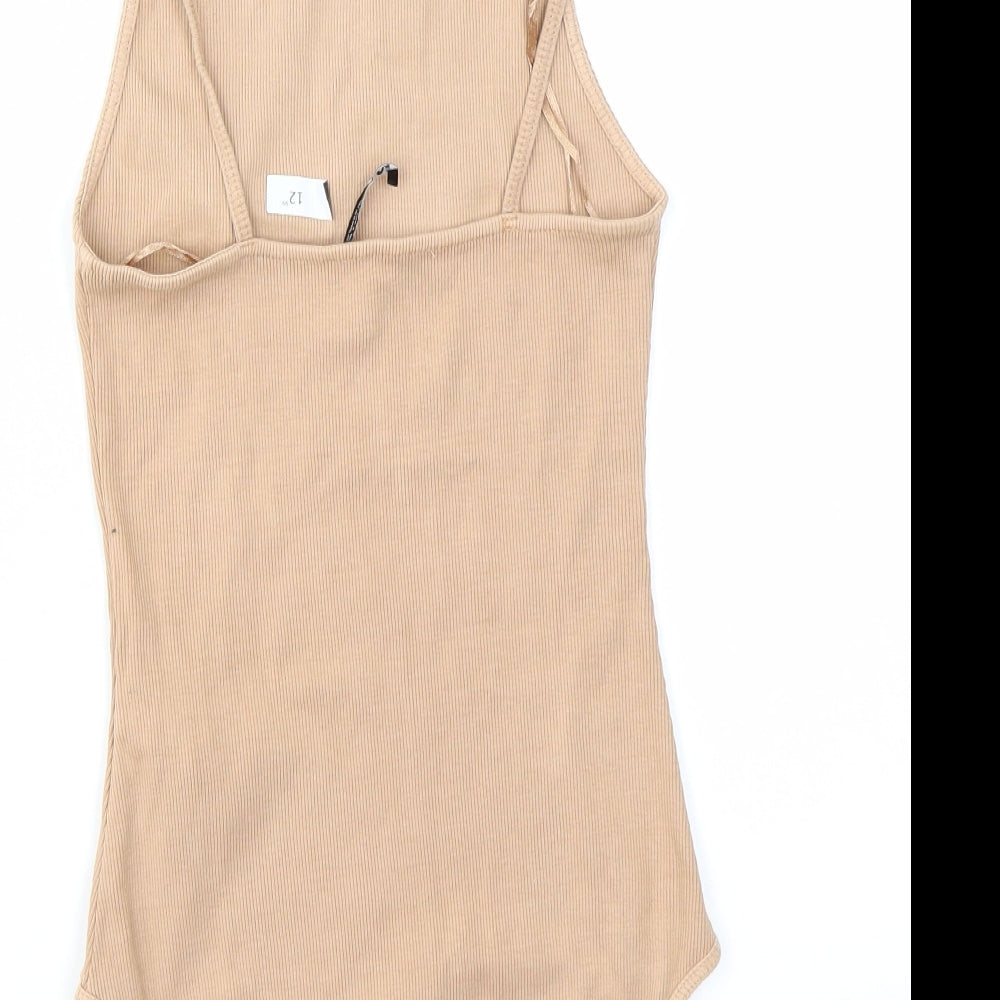 Zara Womens Beige   Bodysuit One-Piece Size S
