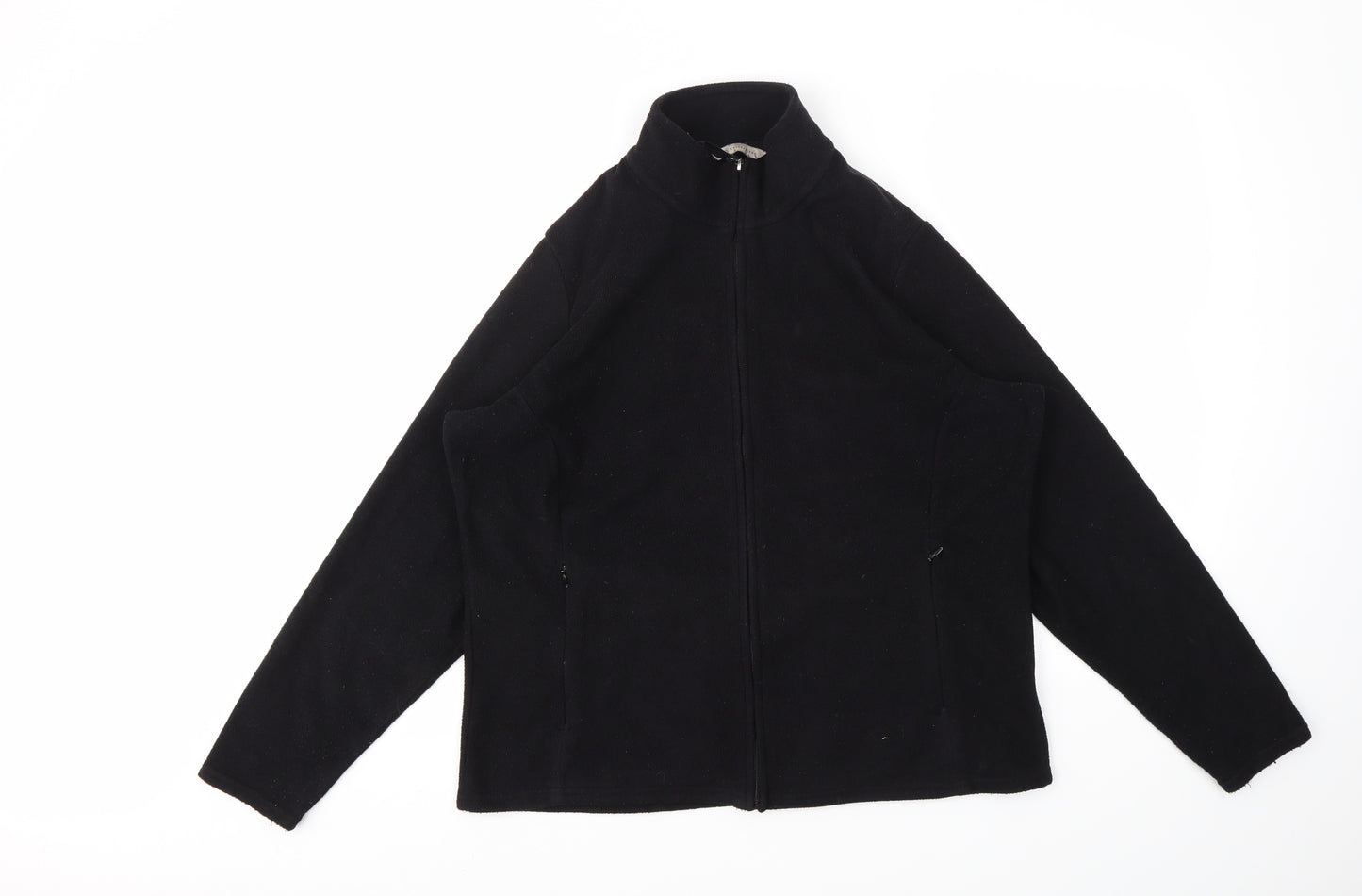 M&S Womens Black   Full Zip Hoodie Size 18