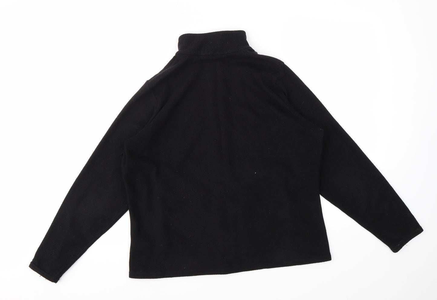 M&S Womens Black   Full Zip Hoodie Size 18
