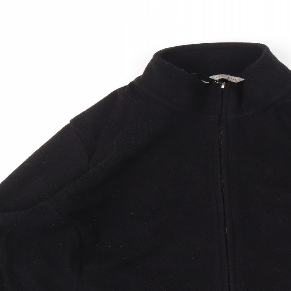 M&S Womens Black   Full Zip Hoodie Size 18