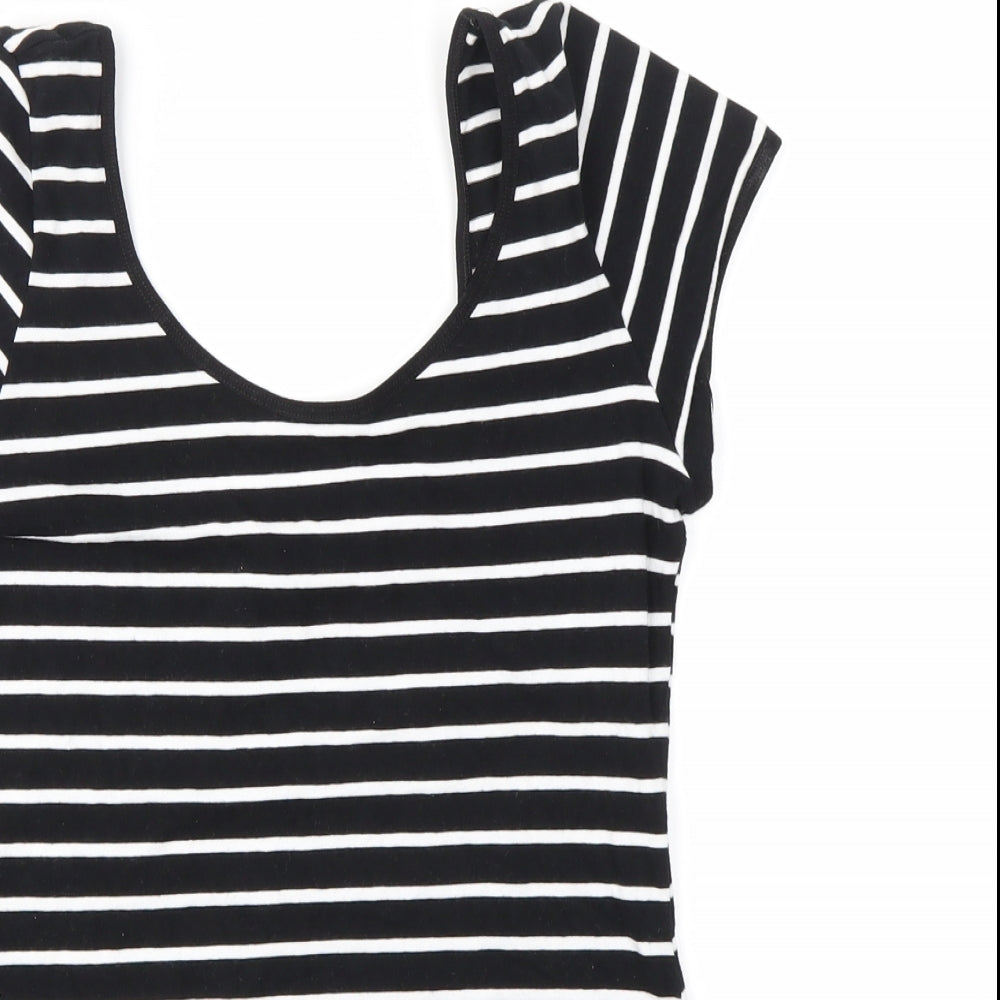 Secret Womens Multicoloured Striped  Bodysuit One-Piece Size 18