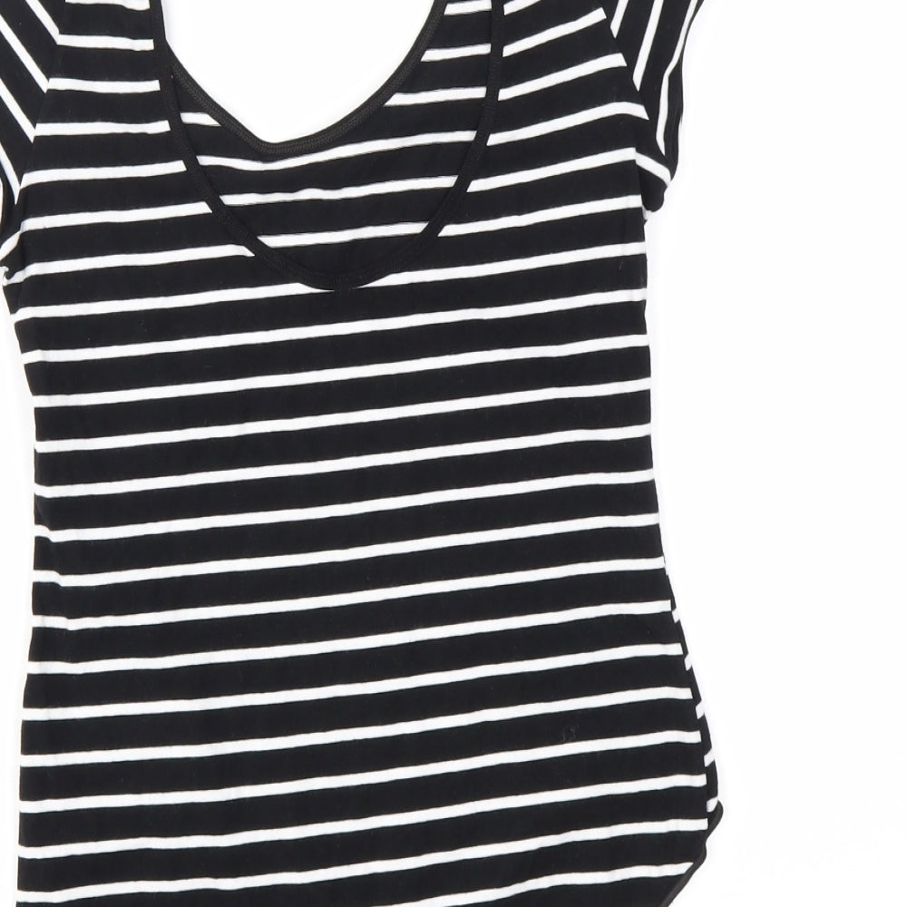 Secret Womens Multicoloured Striped  Bodysuit One-Piece Size 18