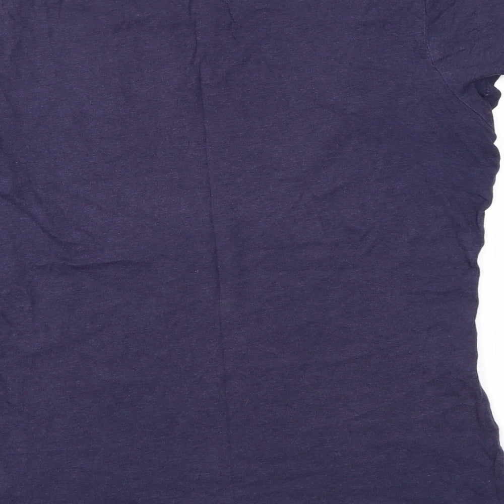 CALVIN KLEIN  Womens Purple Geometric  Basic T-Shirt Size M