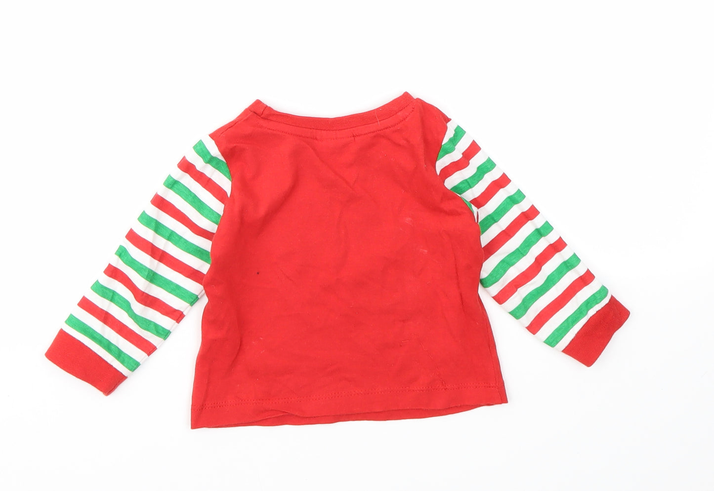 BABY  Baby Red Geometric  Basic T-Shirt Size 9-12 Months