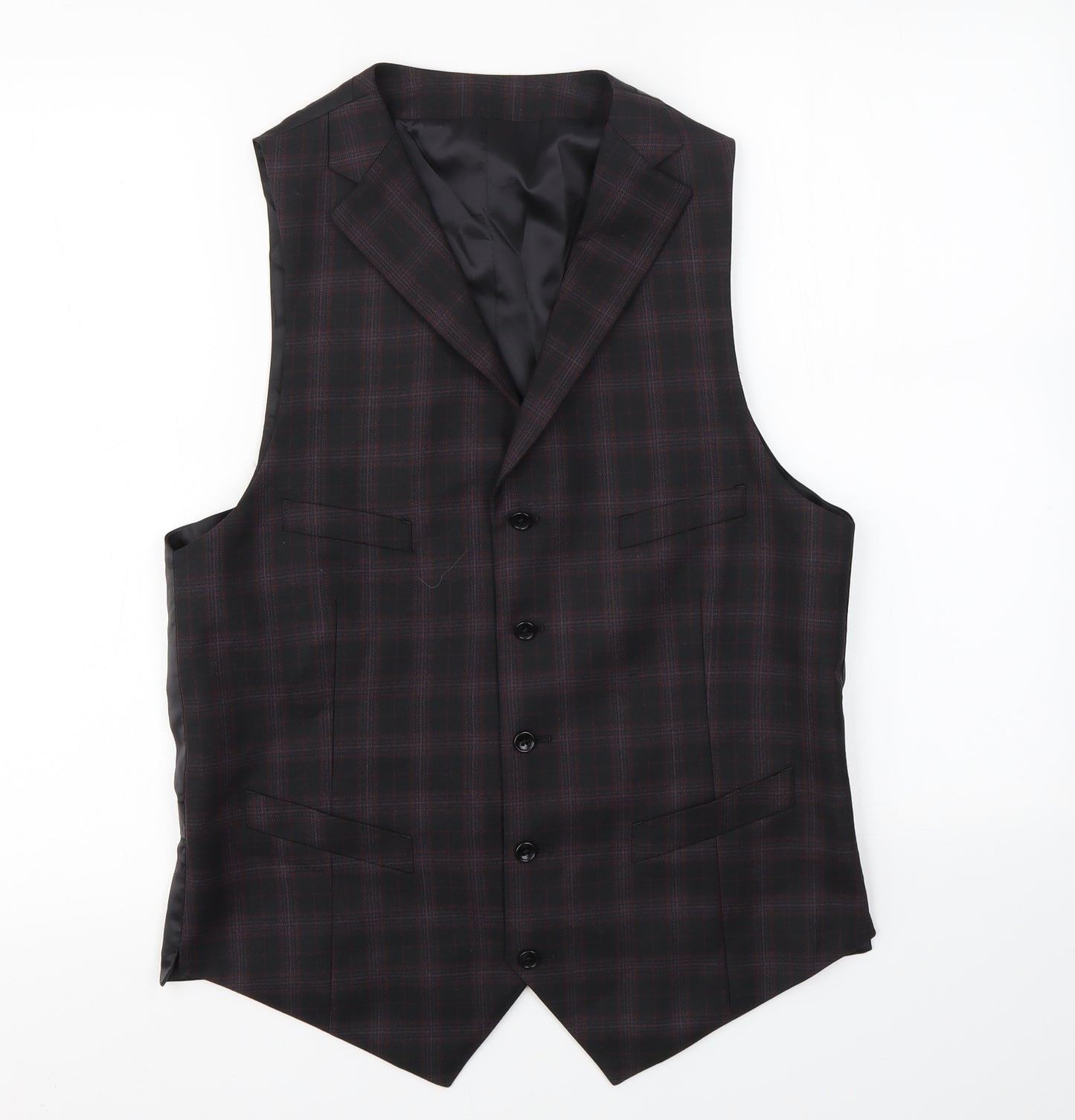 BEN HIRST Mens Multicoloured Check  Jacket Suit Waistcoat Size 40