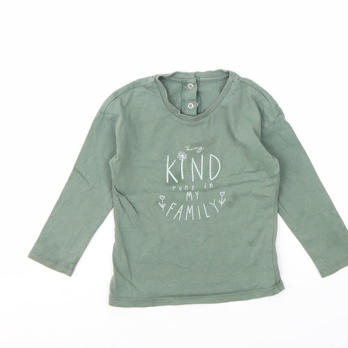 George Girls Green   Basic T-Shirt Size 12-18 Months