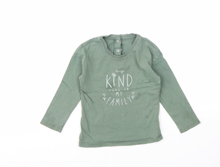 George Girls Green   Basic T-Shirt Size 12-18 Months