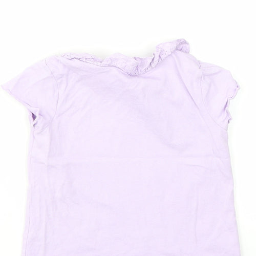 George Girls Purple   Basic T-Shirt Size 12-18 Months