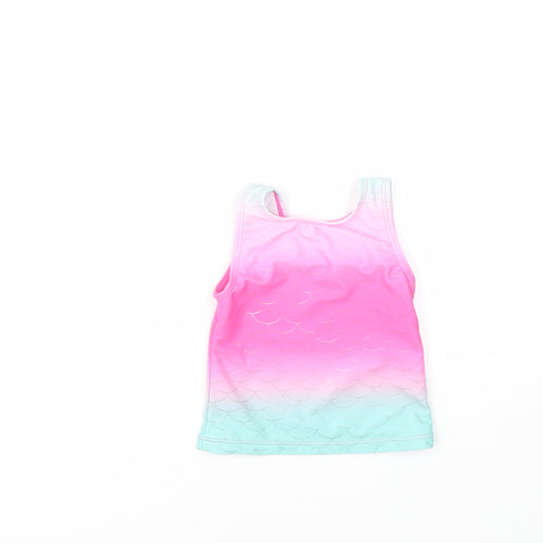 George Girls Multicoloured Geometric  Basic T-Shirt Size 12-18 Months  - SWIMMIMG TOP