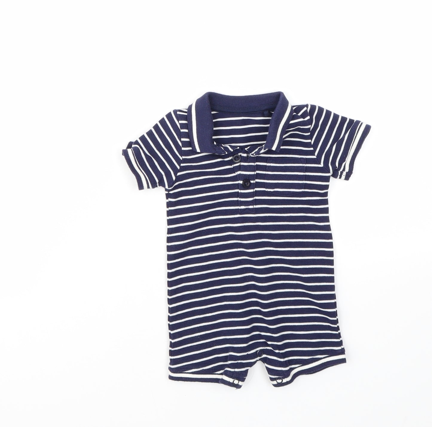 TU Baby Blue Striped  Babygrow One-Piece Size 0-3 Months