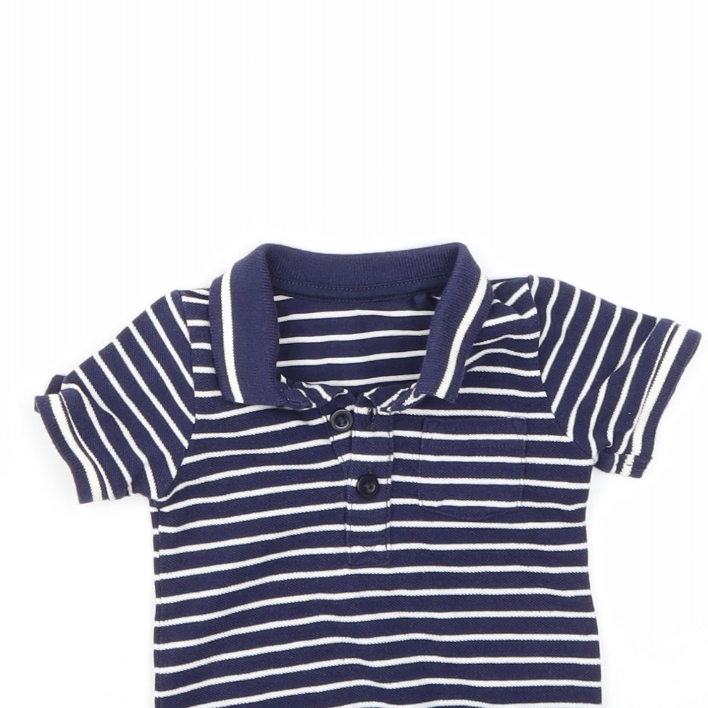 TU Baby Blue Striped  Babygrow One-Piece Size 0-3 Months