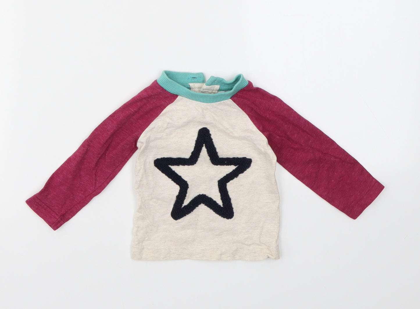M&Co Girls Multicoloured Geometric  Basic T-Shirt Size 0-3 Months