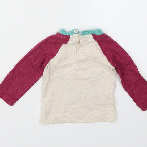 M&Co Girls Multicoloured Geometric  Basic T-Shirt Size 0-3 Months