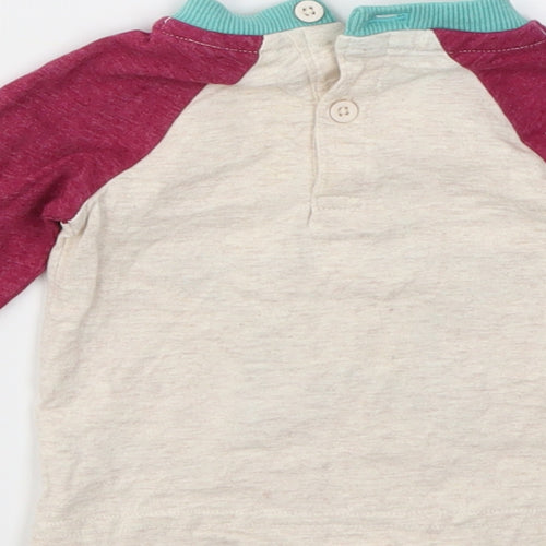 M&Co Girls Multicoloured Geometric  Basic T-Shirt Size 0-3 Months