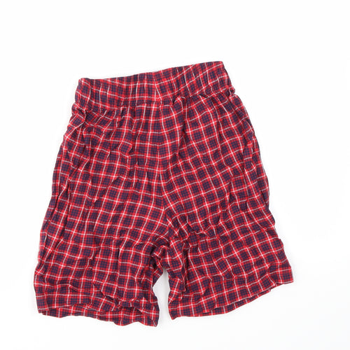 TU Girls Red Check  Cut-Off Shorts Size XS