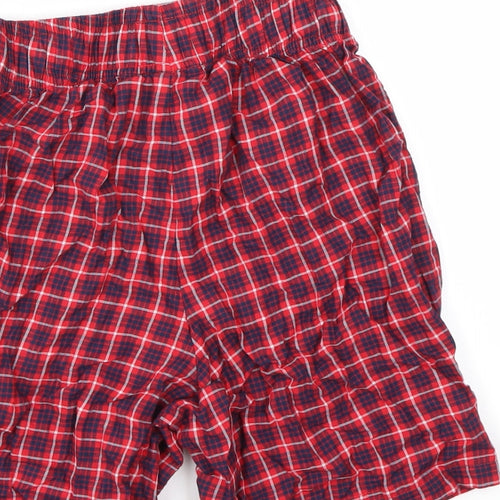 TU Girls Red Check  Cut-Off Shorts Size XS