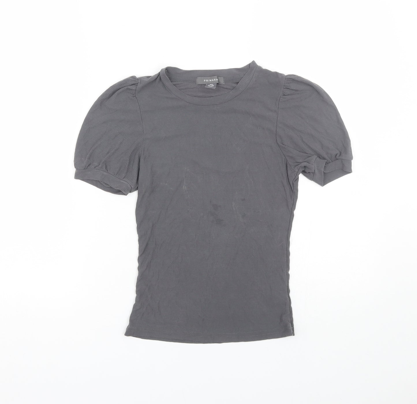 Primark Womens Grey   Wrap T-Shirt Size 2XS