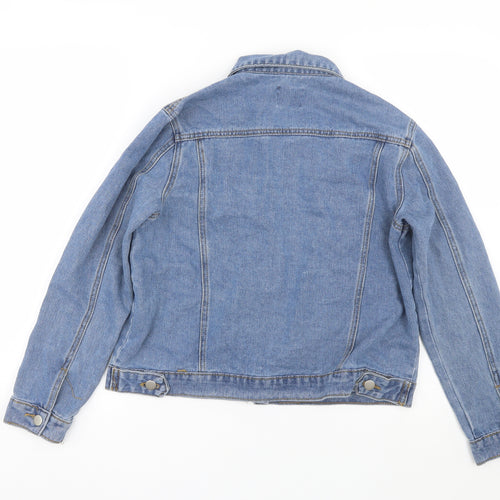 Boohoo Womens Blue  Denim Jacket Coat Size 6