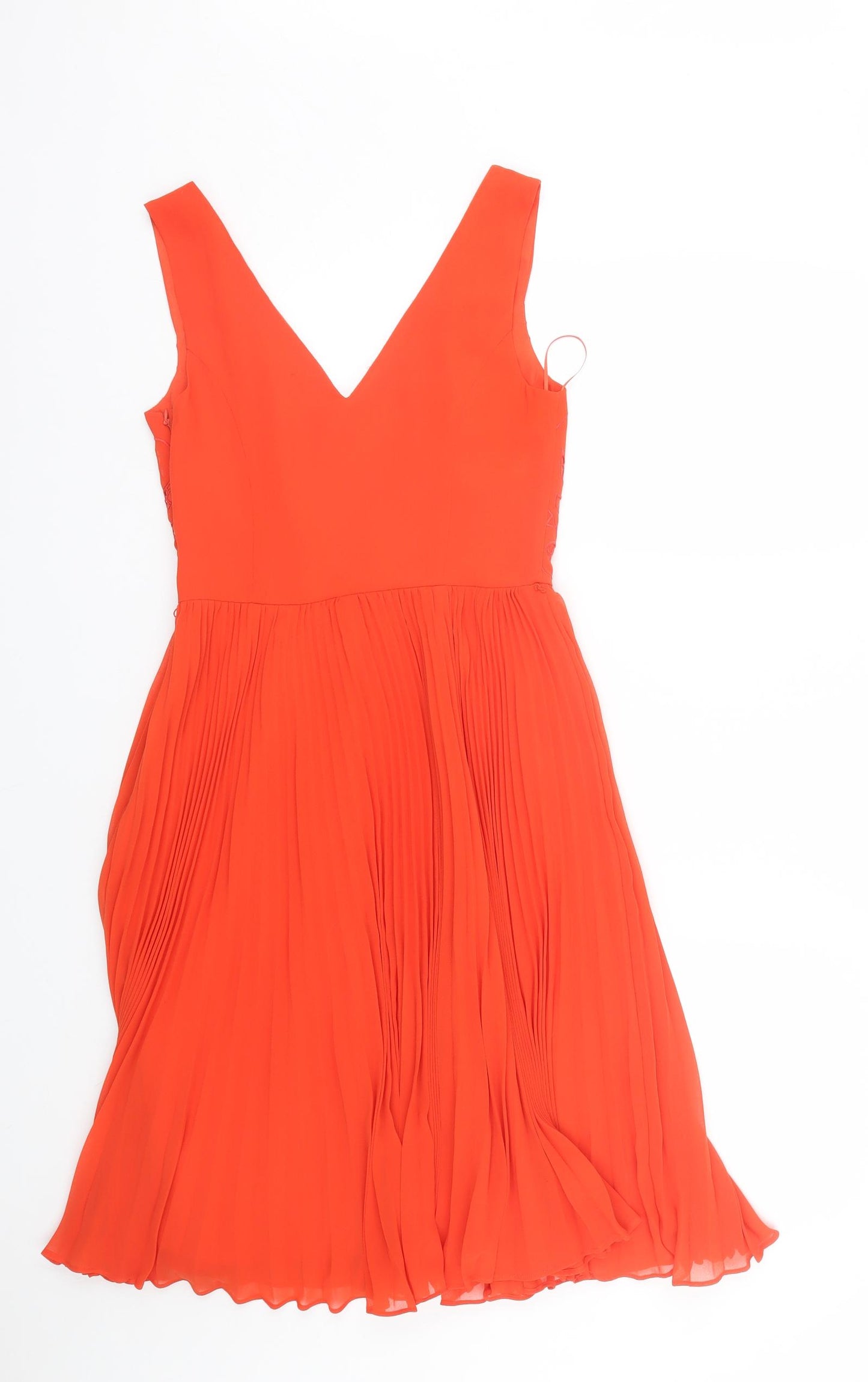 Oasis Womens Orange Floral  Tank Dress  Size 8