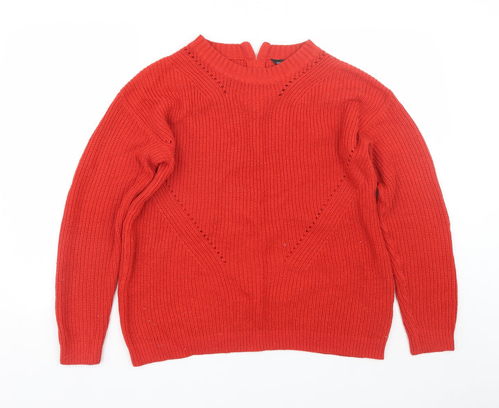 Dorothy Perkins Womens Red   Pullover Jumper Size 14