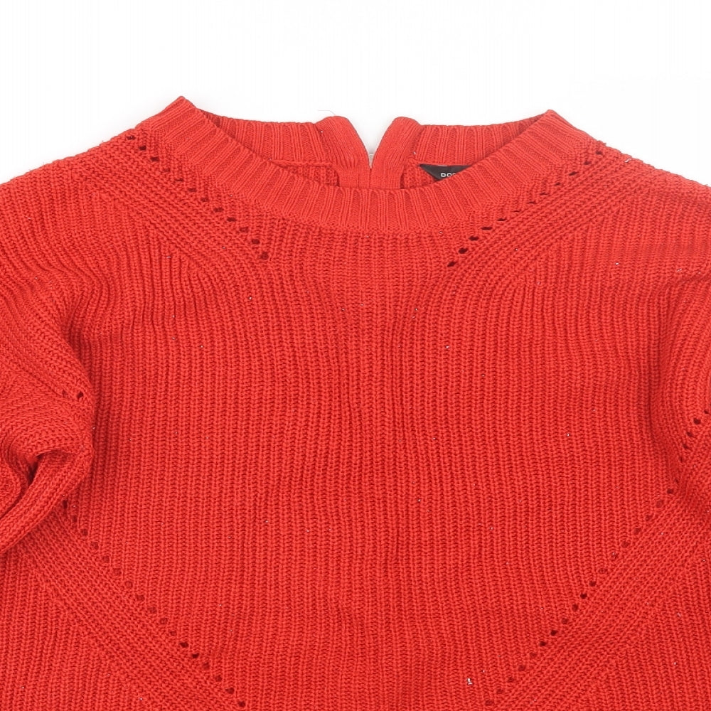 Dorothy Perkins Womens Red   Pullover Jumper Size 14