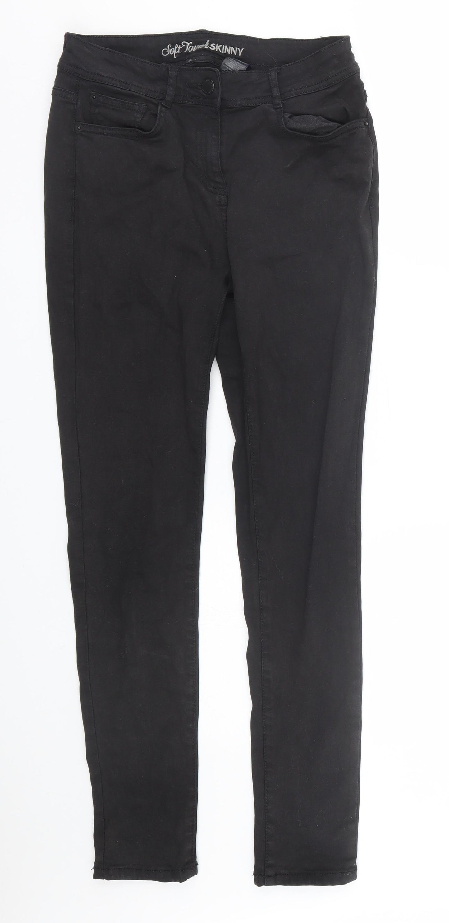 NEXT Womens Black  Denim Skinny Jeans Size 8 L28 in