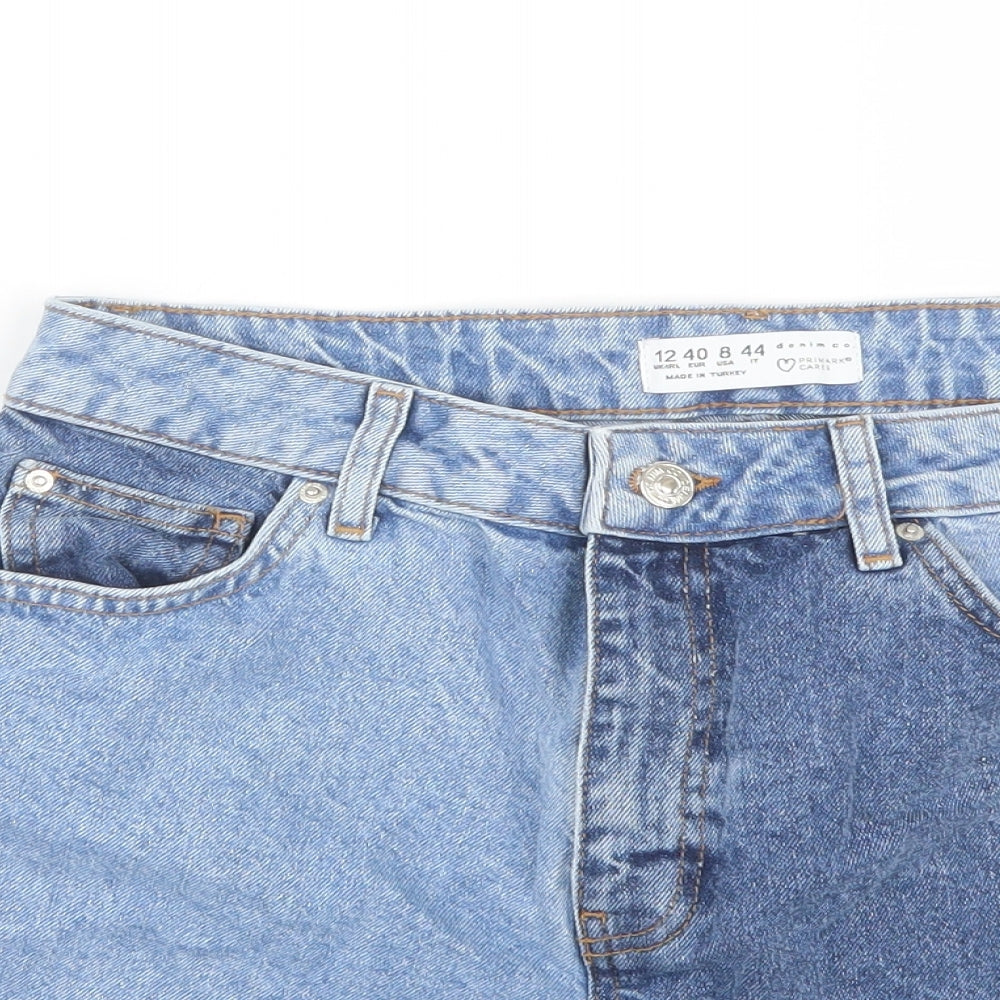 Primark Womens Blue  Denim Cut-Off Shorts Size 12