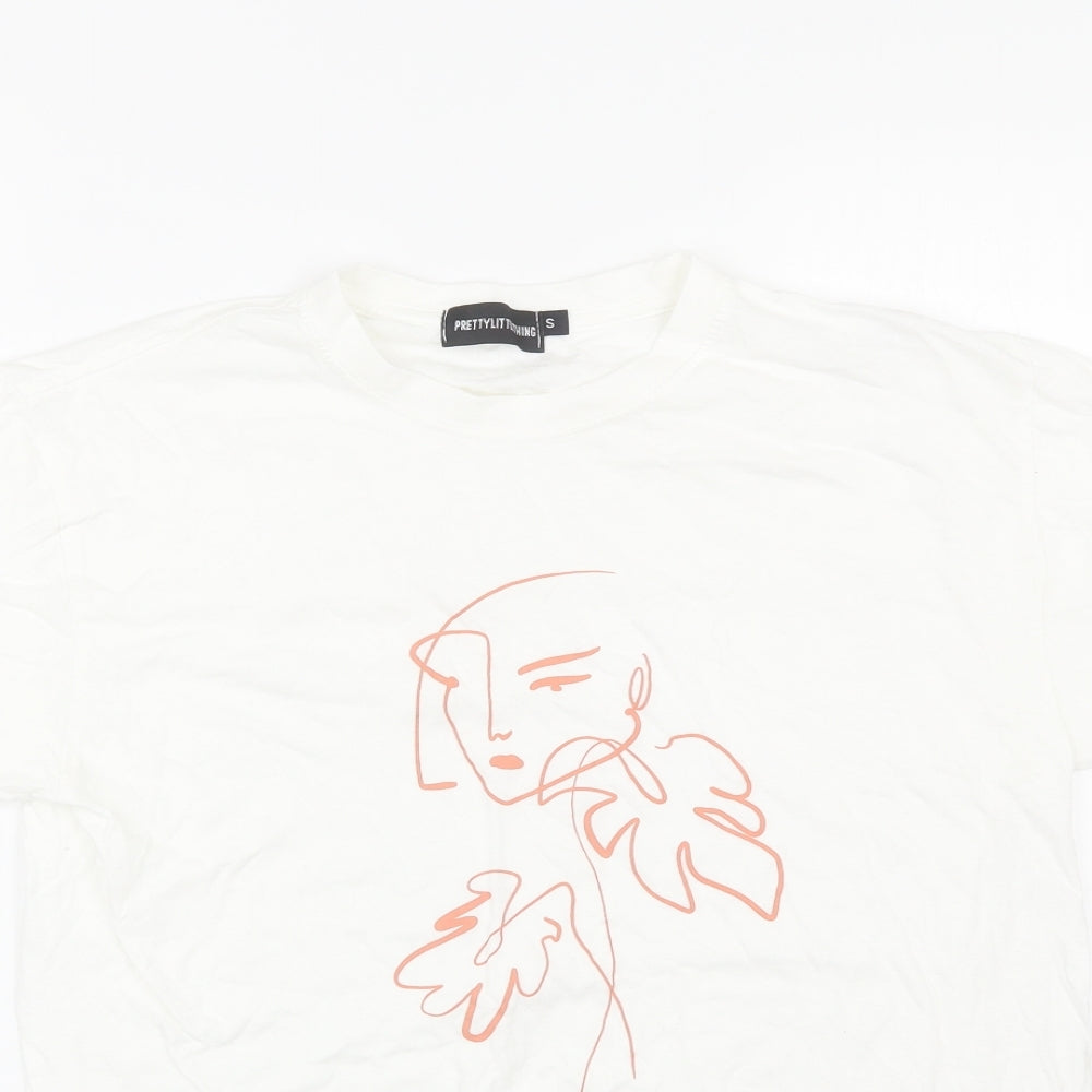 PRETTYLITTLETHING Womens White   Basic T-Shirt Size S