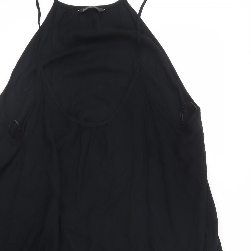 M&S Womens Black   Basic Tank Size 16