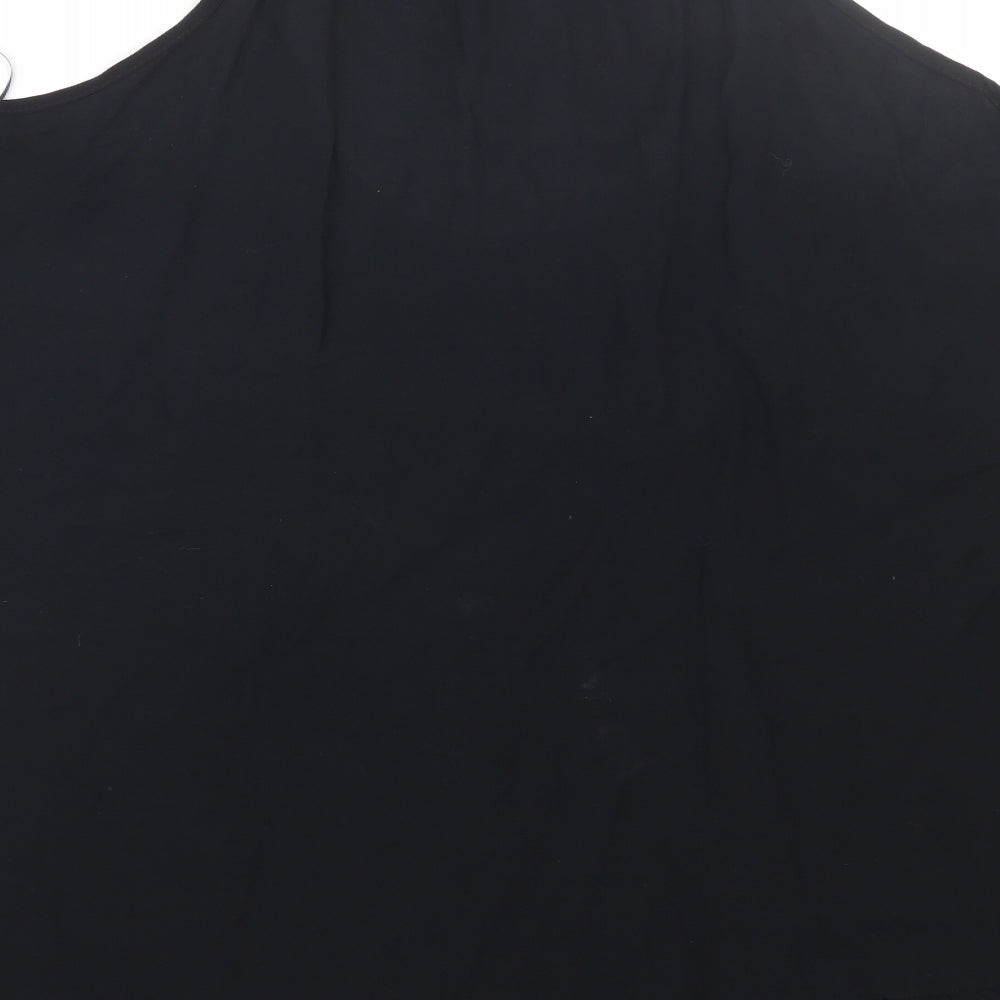 M&S Womens Black   Basic Tank Size 16