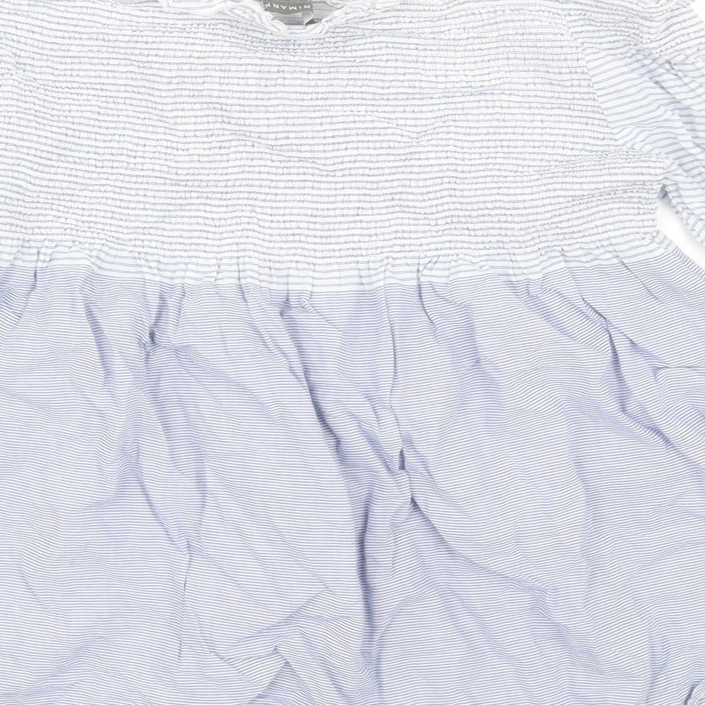 Primark Womens Blue Striped  Basic Blouse Size 16