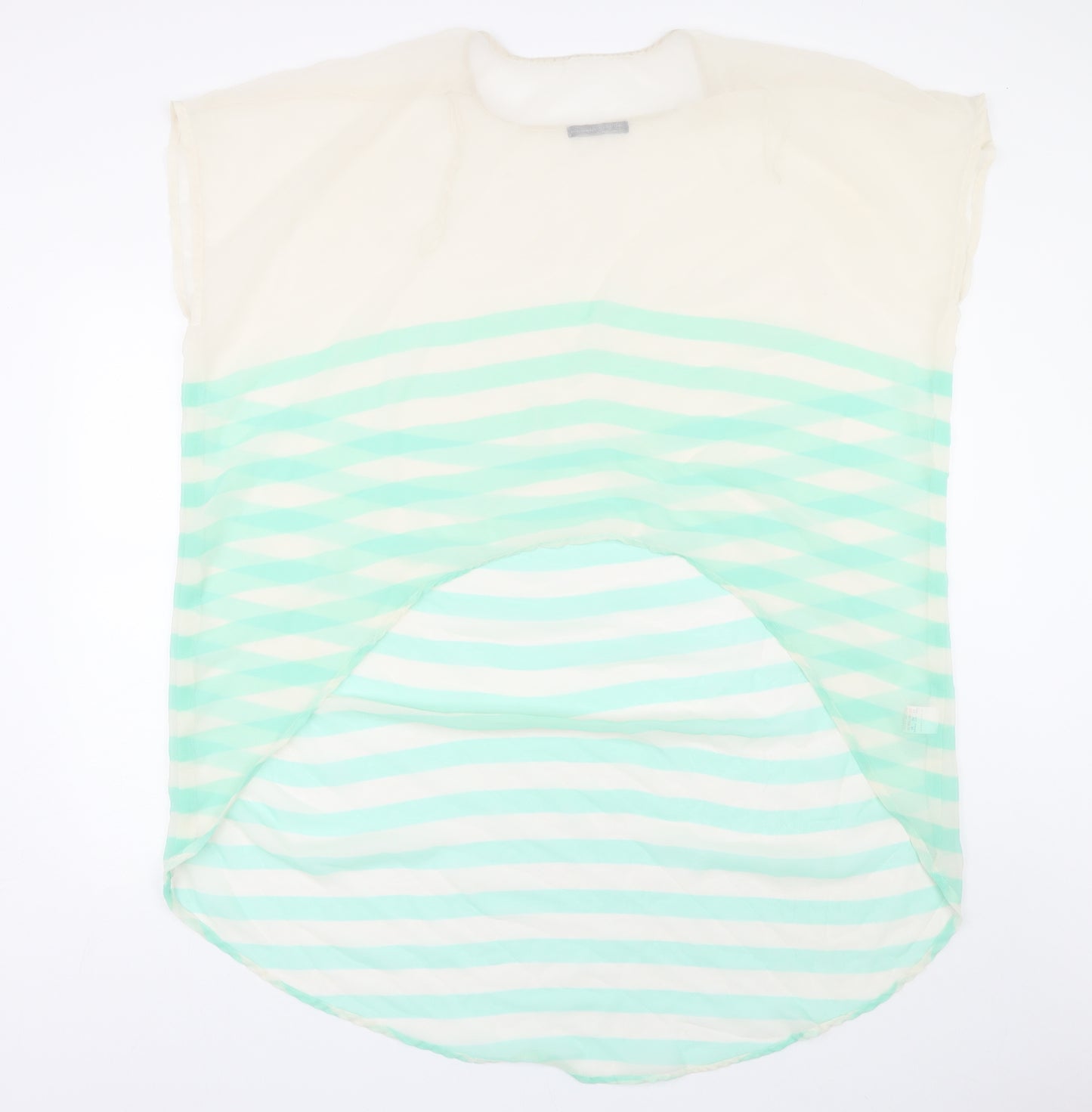 Primark Womens Beige Striped  Basic Blouse Size 12