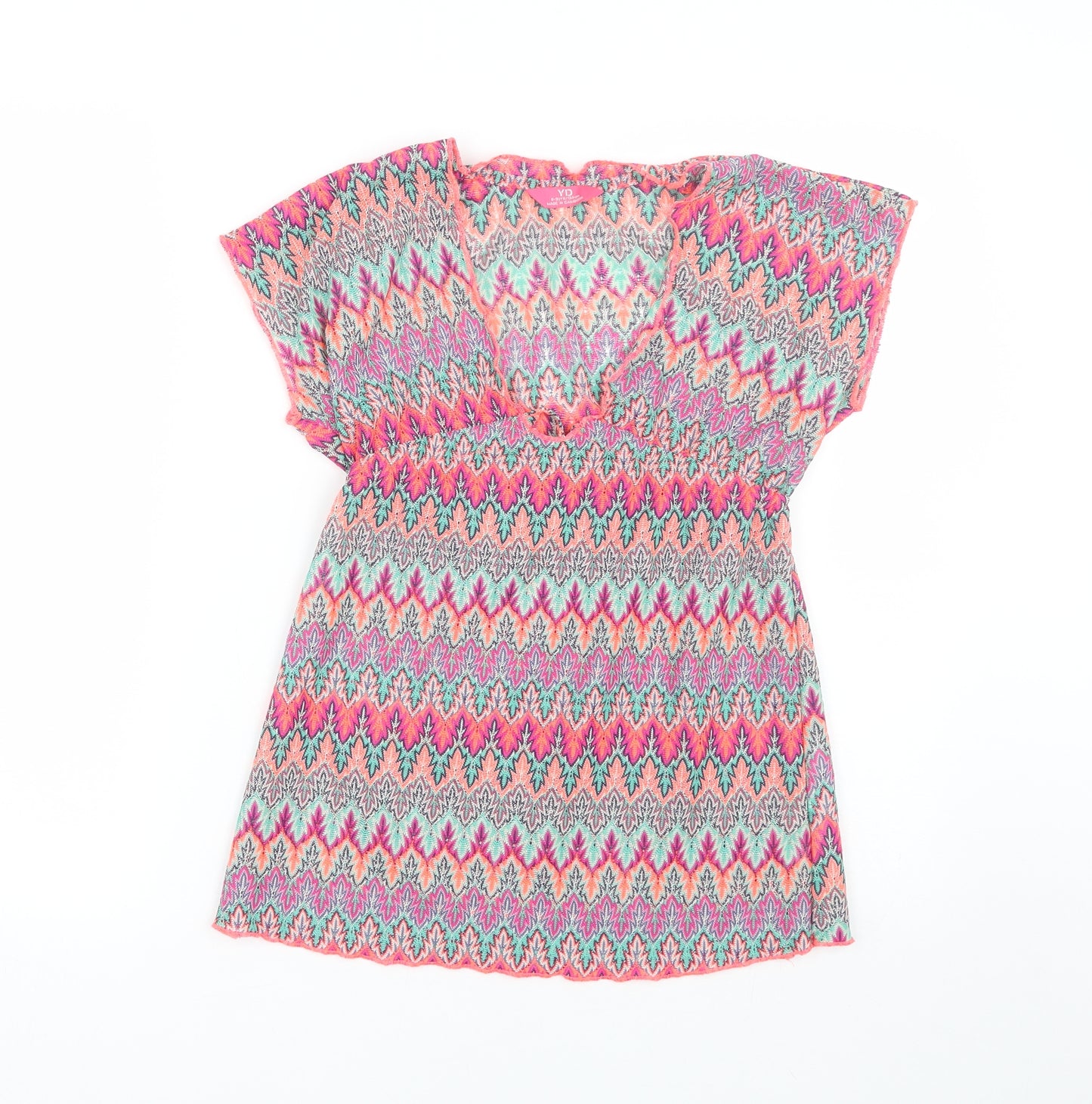 Primark Girls Multicoloured Floral  Basic T-Shirt Size 8-9 Years