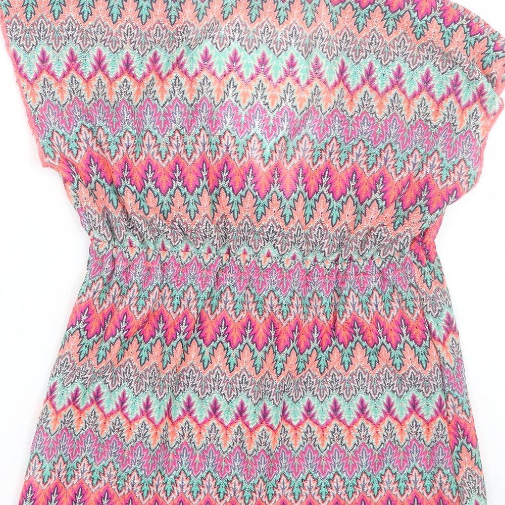 Primark Girls Multicoloured Floral  Basic T-Shirt Size 8-9 Years