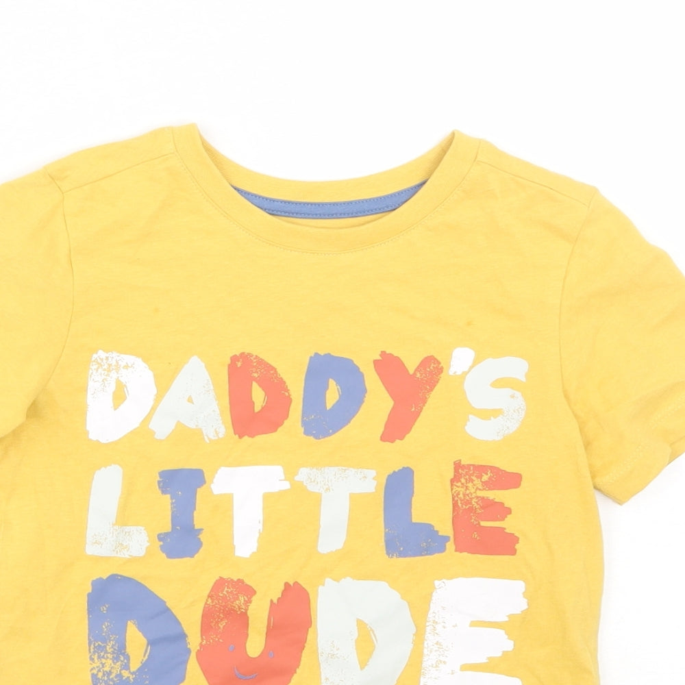 Nutmeg Boys Yellow   Basic T-Shirt Size 5-6 Years