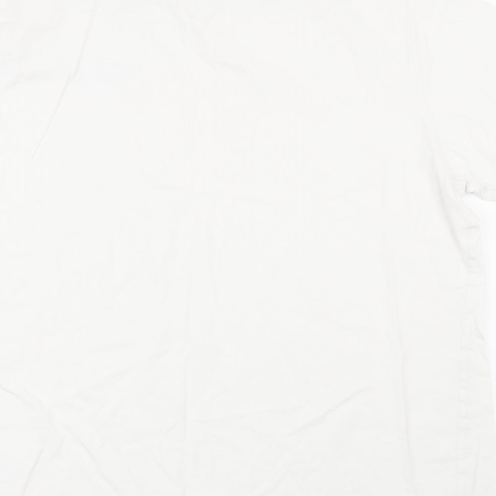 M&S Womens White   Basic T-Shirt Size XL