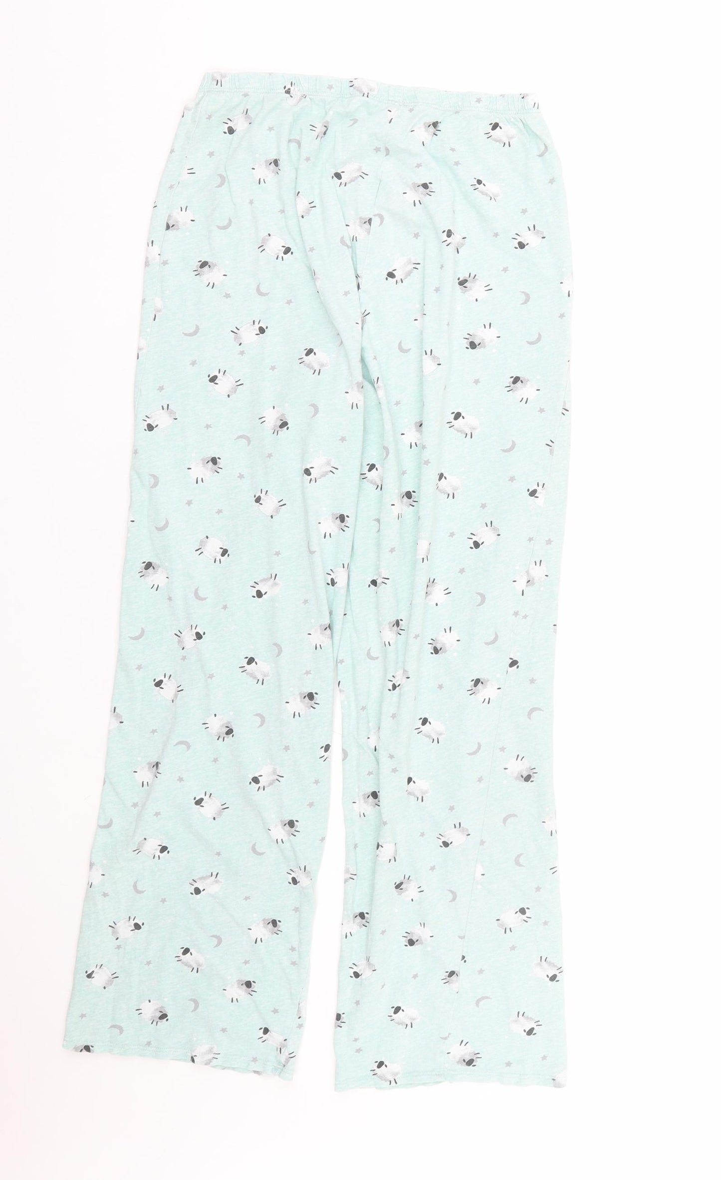 M&S Womens Green Animal Print  Cami Pyjama Pants Size 8  - Sheep