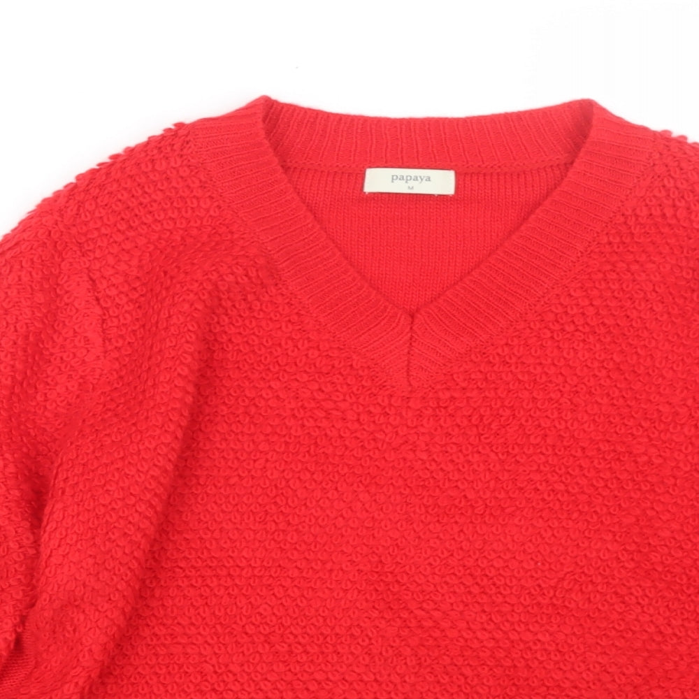 Papaya Womens Red   Pullover Jumper Size M
