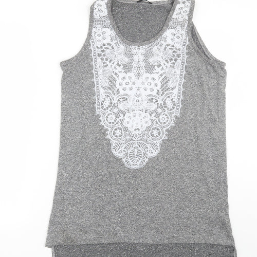 Topshop Womens Grey   Basic Tank Size 10