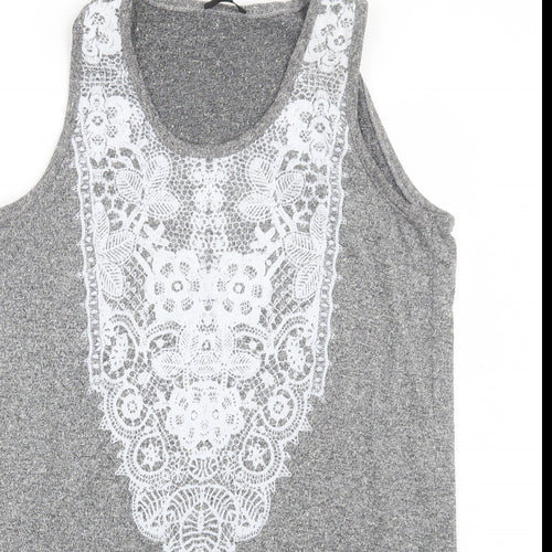 Topshop Womens Grey   Basic Tank Size 10