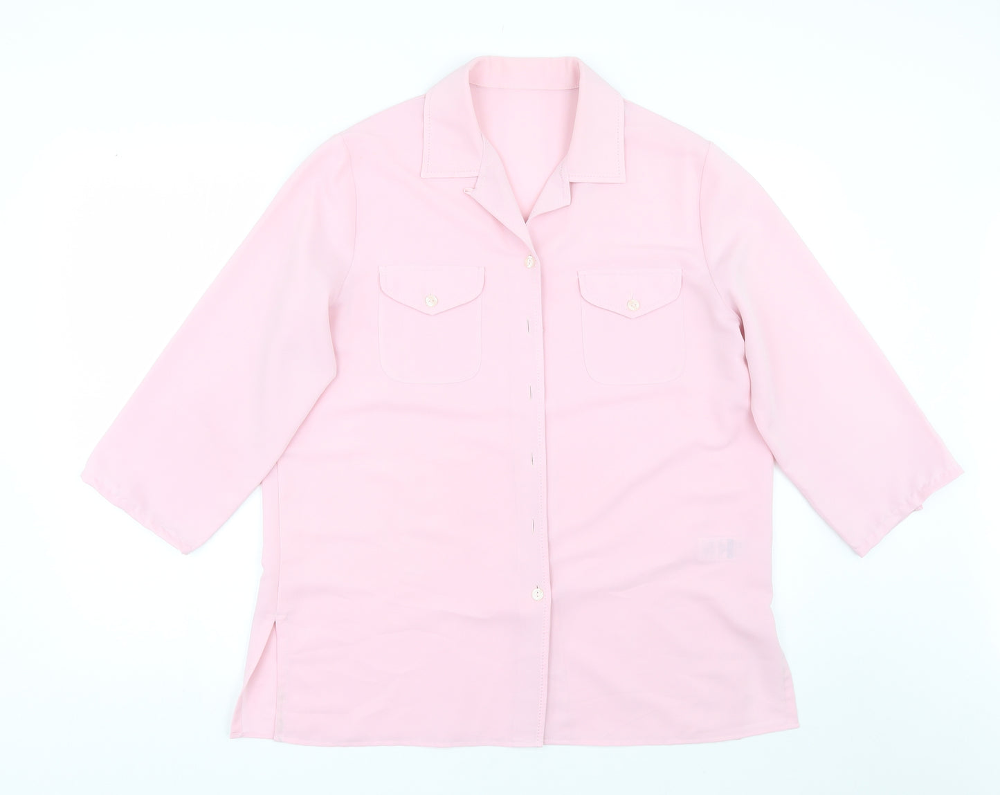 St Micheal Womens Pink   Basic Button-Up Size 14