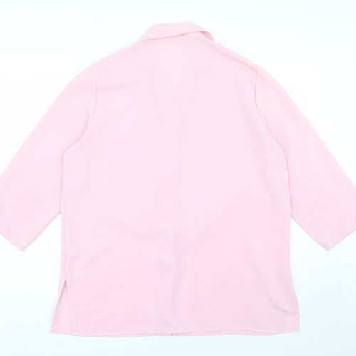 St Micheal Womens Pink   Basic Button-Up Size 14