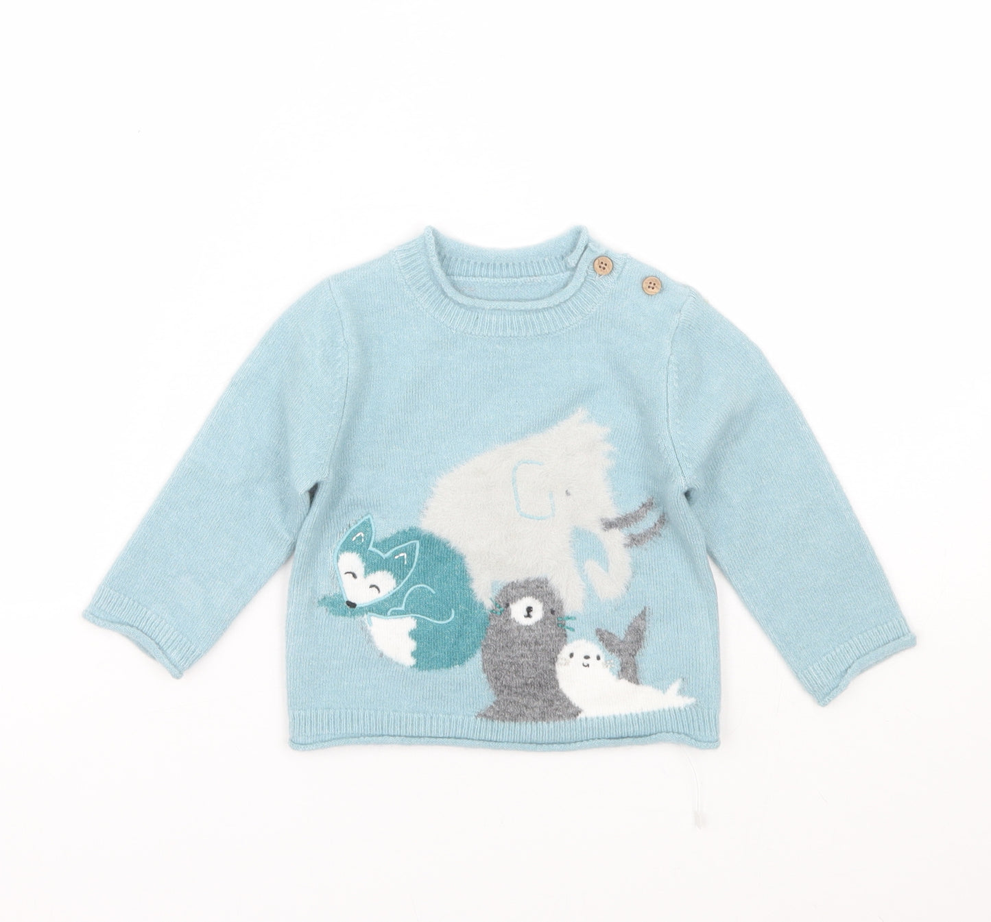 Nutmeg Baby Blue   Pullover Jumper Size 9-12 Months