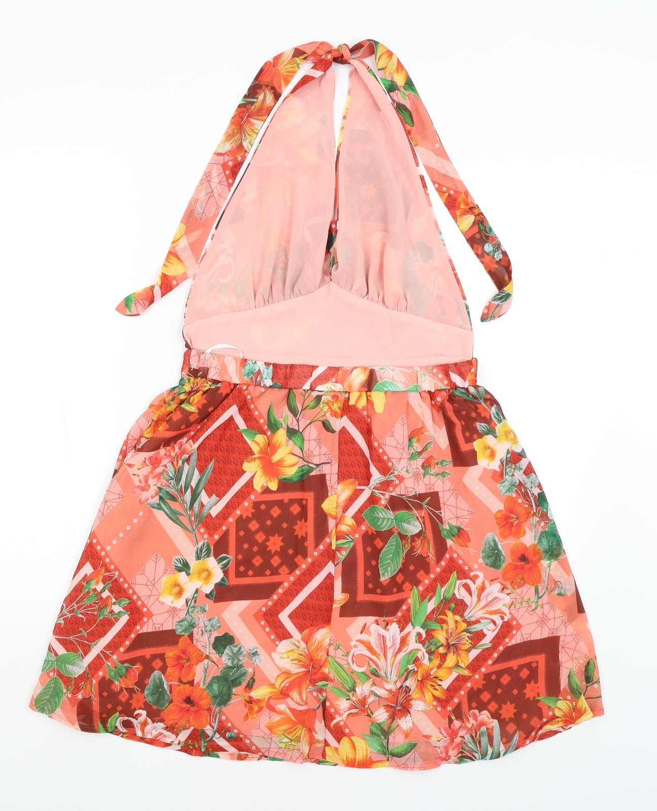 SheIn Womens Pink Floral  A-Line  Size M