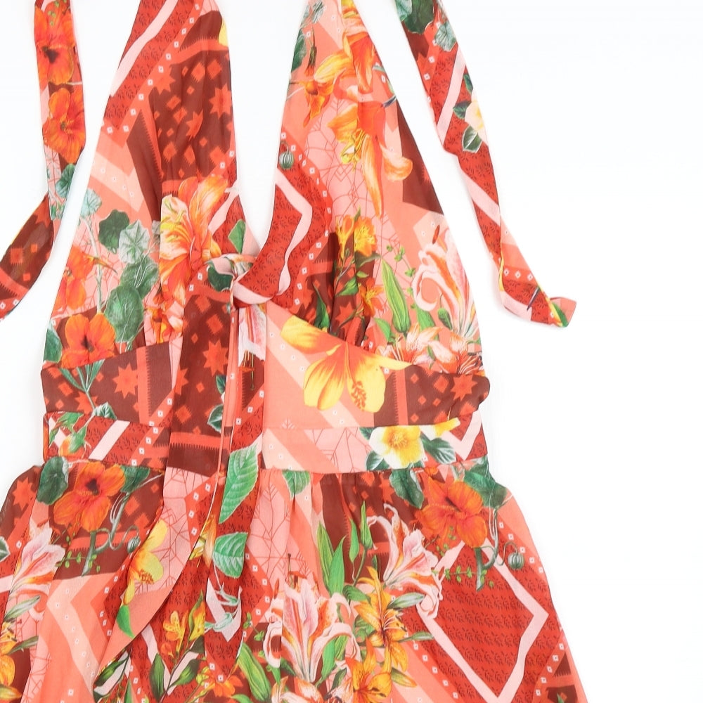SheIn Womens Pink Floral  A-Line  Size M